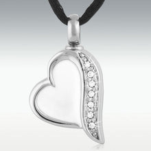 Lade das Bild in den Galerie-Viewer, urne coeur blanc
