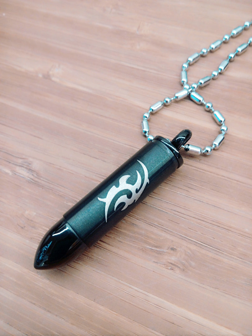 Asche Anhänger Kugel schwarz 